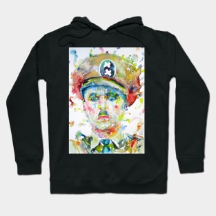 CHARLIE CHAPLIN watercolor portrait .12 Hoodie